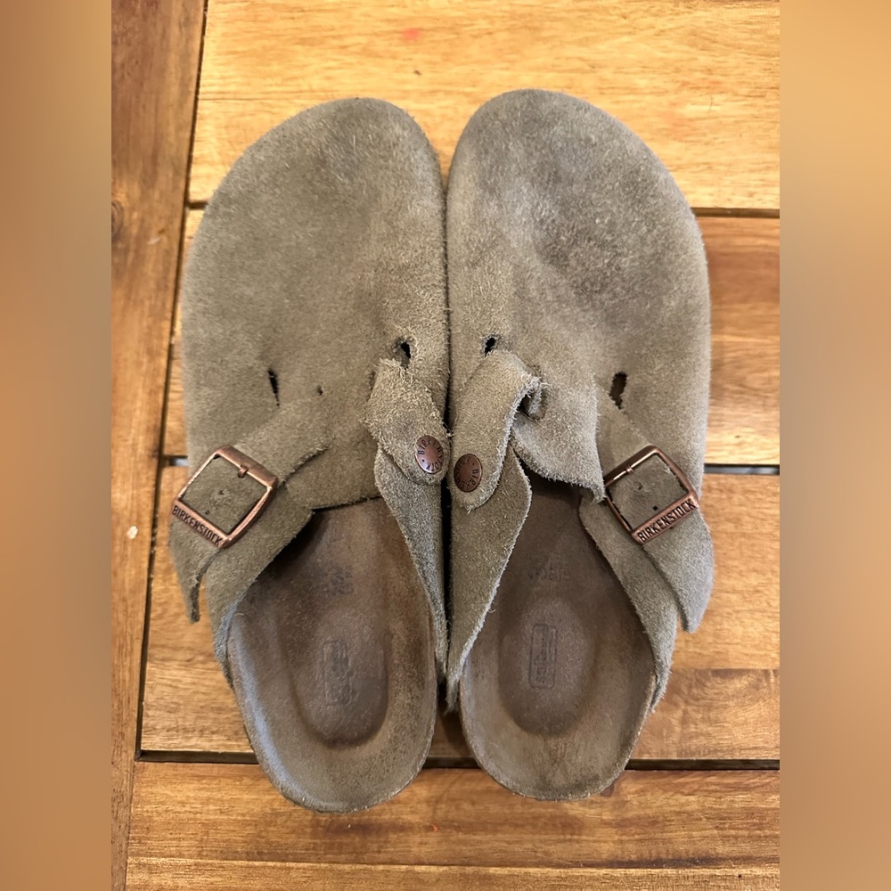 Boston clogs size 39 suede taupe